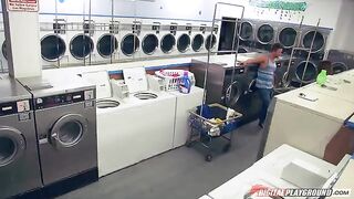 A lucky guy hooked Dillion Harper in the laundry, getting wild