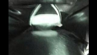 A hot wife fucks with her husband in sexy latex costumes