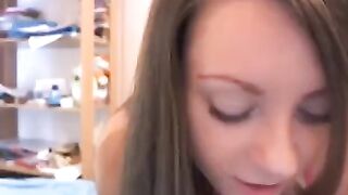 Russian webcam model with small boobs CreamMeow plays with toys on camera