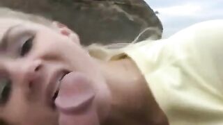 The dessert from sperm on the face of a hot girl