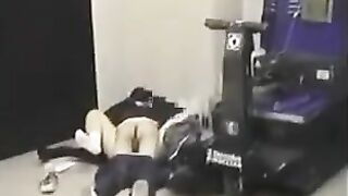 He removed his pants and fucked her anal hole