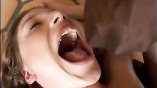 The woman accepts the sperm of all her lovers in her holes