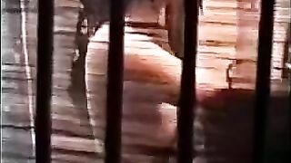 A guy licks the hairy pussy lips with his tongue gently in this hot video