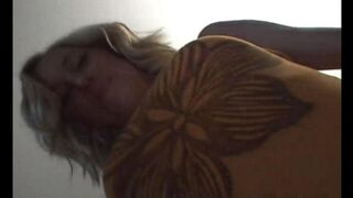 First creamy pussy experience for teen 18+ Ellie, a blonde with natural tits