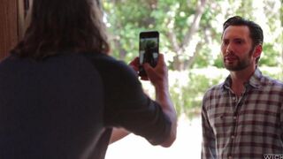 A member had sex with a beautiful blonde with fake tits
