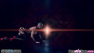 A hot woman in a leather suit Christy Mack masturbating herself