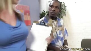 Father and son fucked a whore in her pussy through stockings