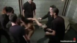 A group of boys was kidnapped and forced to mock a defenseless girl in a rough scene