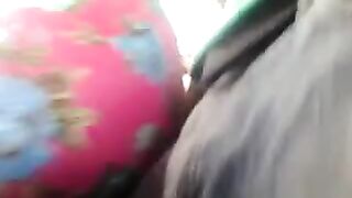 A man has long been rubbing risers on a bus with girls