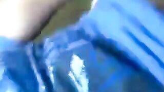 I took out the overgrown bolt and began to jerk it through the pants