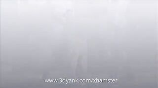 Two monsters fucked a hot anime girl with huge tits hard