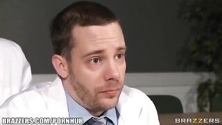 A doctor fucks his patient girl in her pussy in his office