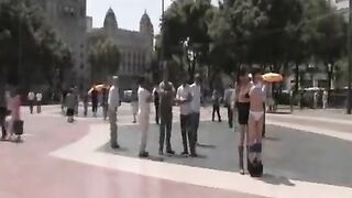 Group sex in public, camera captures every detail of the scene