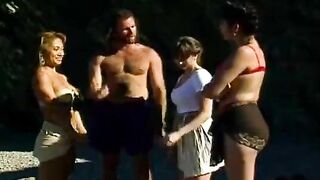 The sexy Asian girl is fucking with a guy on the tennis court