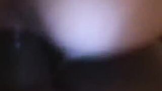 The negro man finished with a Latin girl on the bed