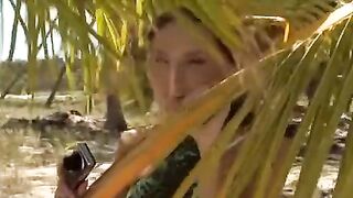 The couple has sex directly on the beach coast