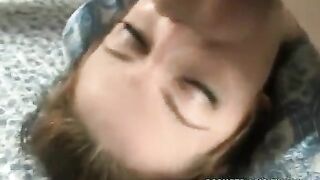 An 18-year-old girl held a member in her mouth very deep