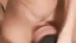 Sat on his face with a pussy and ordered to lick it before bed