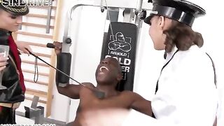 Two girls shared a big black cock in a threesome