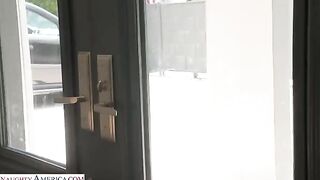 Skinny brunette takes it deep in her juicy butt