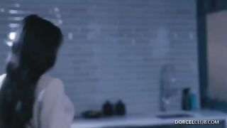 A girl is having beautiful sex with a stranger while her husband watches