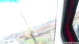 The guy is fucking with the girl in the car, it's his best sex