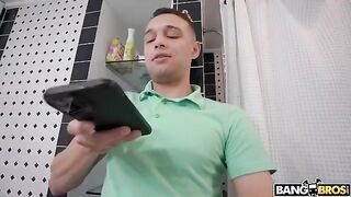 Hot stepmom can’t stand her son’s cock