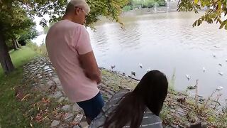 Feeding ducks with beavers and creampie for cute duck Serina Gomez – Part 1