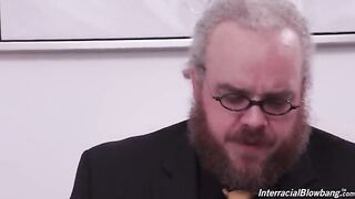And let the slut go around in a circle! (Gangbang)