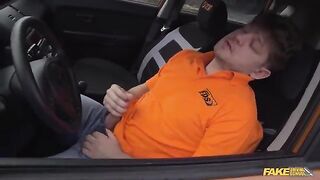 A hot girl was fucked hard in her car after a road rage incident