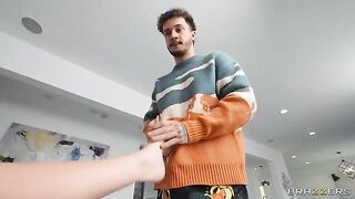 The diphallic dude fucked both girls in his agency in a roleplay scene