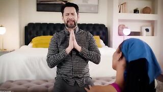 Stepdad caught Kira Noir in a steamy yoga pose