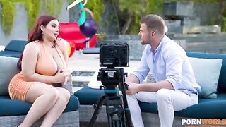 Natasha Nice gets her ass smashed during an interview scene