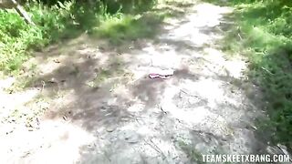 A girl wants to have sex directly in nature