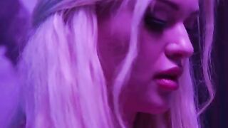 The busty blonde London Laurent in stockings gets fucked by a pilot
