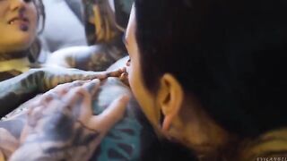 A cute girl has anal sex with her girlfriend using a strap-on