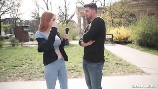 Redheads have sex without using their hands, just pussies