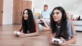 A couple has sex while the roomies are away in their own space