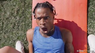 A yogi guy fucked a girl in Downward Doggystyle pose