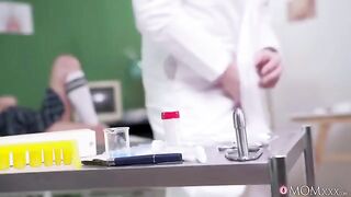 The doctor treated his impotence with the help of a sexy patient