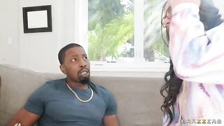Two girlfriends have an interracial sex with their boyfriends in FFM