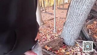 A couple has fun sex in the park, just the two of them