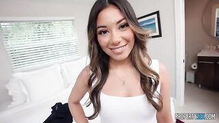 The girl is going to make her boss a stunning blowjob
