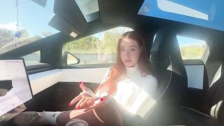 In a cybertruck, I'm gonna give you an exclusive homemade show
