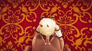 Hentai 3D animation of Power and Chainsaw Man in action
