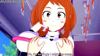 Deku fucks Ochako Uraraka in an intense My Hero Academia scene