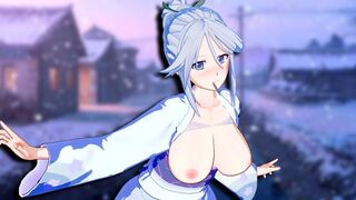 Playful Tsurara Shirayuki gets fucked in this 3D Hentai compilation