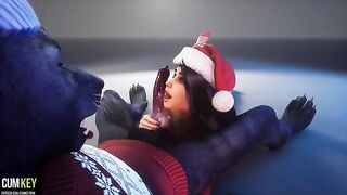 A beauty is fucking with a werewolf this Christmas, it’s XXXMAS