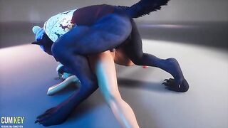 A beauty is fucking with a werewolf this Christmas, it’s XXXMAS