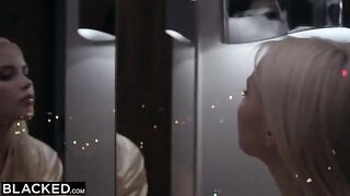 Two sexy ski bunnies competing to ride Joss’ huge cock